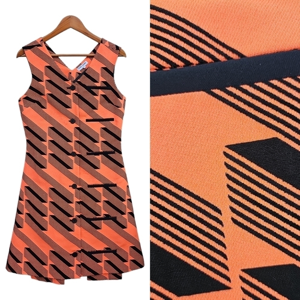 Opening Ceremony Orage Black Button-down V neck Sleeveless Dress Size M
